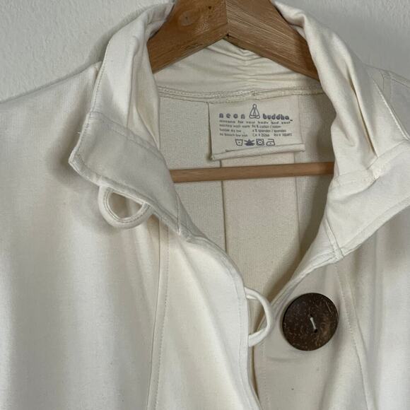 Neon Buddha Artsy Eclectic Boho Earthy Casual Button Up Jacket Size M - Picture 3 of 7